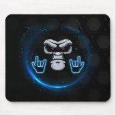 Tapis De Souris Visage bleu et noir simple Gorilla (Devant)