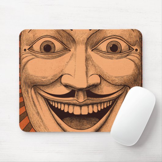 Tapis De Souris Visage de broyage perturbant (Avec souris)