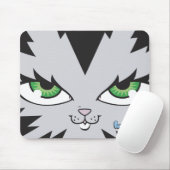 Tapis de souris visage de chat lapin (Avec souris)