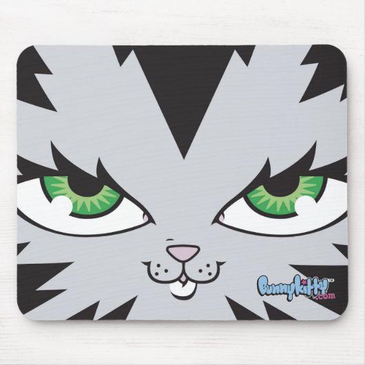 Tapis de souris visage de chat lapin (Devant)