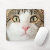 Tapis De Souris visage de chat tabby (Avec souris)