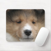 Tapis De Souris Visage de chiot de Sheltie (Avec souris)