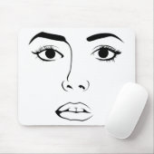 Tapis De Souris Visage de Femme (Avec souris)