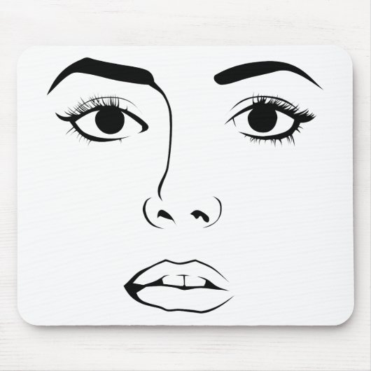 Tapis De Souris Visage de Femme (Devant)