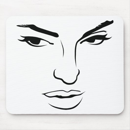 Tapis De Souris Visage de femme (Devant)