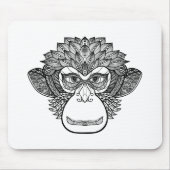 Tapis De Souris Visage de griffonnage de singe (Devant)