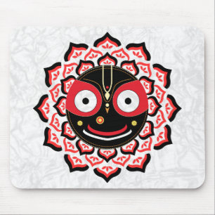 Tapis De Souris Visage de Lord Jagannath Chakra Dieu hindou