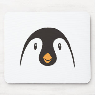 Tapis De Souris Visage de manchot mignon