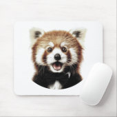 Tapis De Souris Visage de panda roux (Avec souris)
