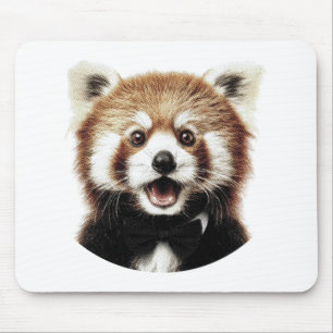 Tapis De Souris Visage de panda roux