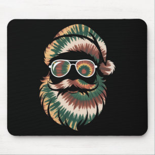 Tapis De Souris Visage de Père Noël Tie Dye Noël Garçons Filles En