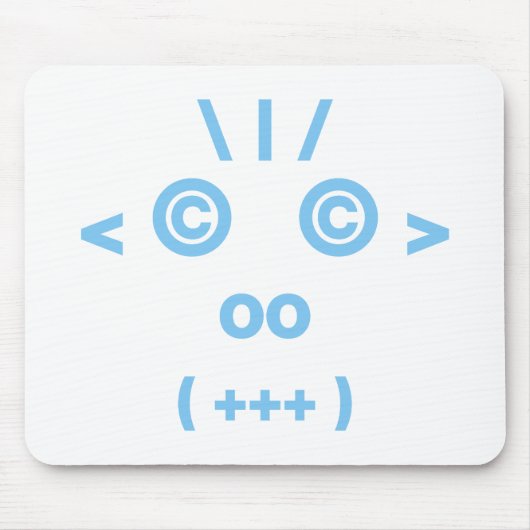 Tapis De Souris Visage de singe (bleu) (Devant)