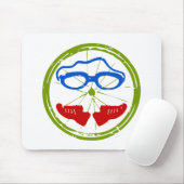 Tapis De Souris Visage de triathlon (Avec souris)