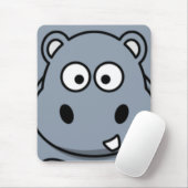 Tapis De Souris Visage d'hippopotame (Avec souris)