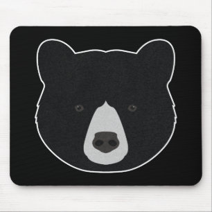 Tapis De Souris Visage d'ours noir