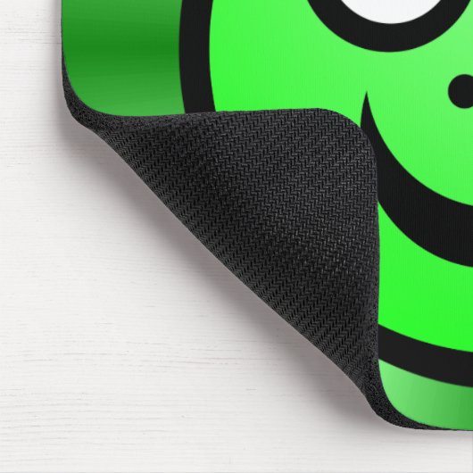 Tapis De Souris Visage drôle (couleur moi) - Vert - v2 (Coin)