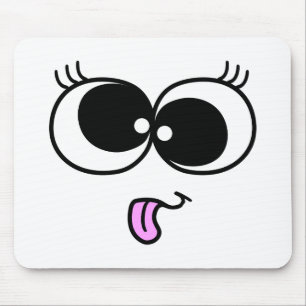 Tapis De Souris Visage drôle de fille