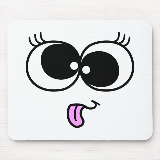 Tapis De Souris Visage drôle de fille (Devant)