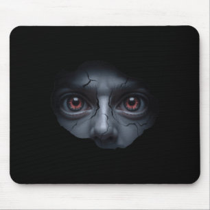 Tapis De Souris Visage effrayant - Drôle Stomach illusion Horreur