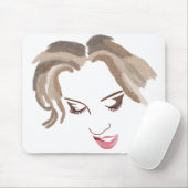 Tapis De Souris Visage féminin #2 (Avec souris)