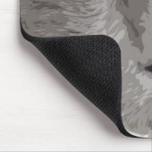 Tapis De Souris Visage gris artistique de chat (Coin)