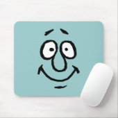 Tapis De Souris Visage heureux drôle Mousepad (Avec souris)