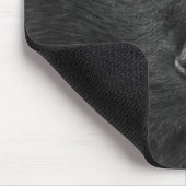 Tapis De Souris Visage mignon de chat noir (Coin)