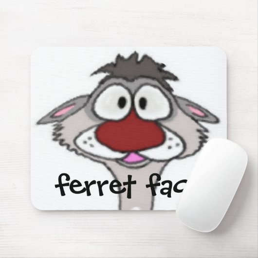Tapis De Souris Visage Mousepad de furet (Avec souris)
