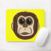 Tapis De Souris Visage Mousepad de singe (Avec souris)