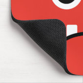 Tapis De Souris Visage rouge drôle de monstre (Coin)