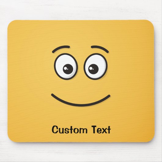 Tapis De Souris Visage souriant avec cache-souris à yeux ouverts (Devant)