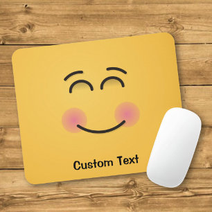 Tapis de souris visage souriant avec des yeux sour
