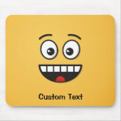 Tapis De Souris Visage souriant avec la souris ouverte (Devant)