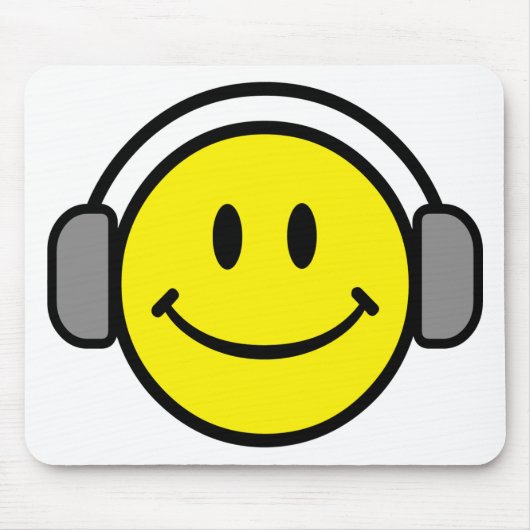 Tapis De Souris Visage souriant DJ (Devant)