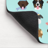 Tapis De Souris Visages de chiens d'hiver (Coin)