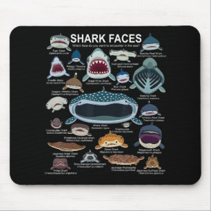 Tapis De Souris Visages de requins auxquels vous voulez participer
