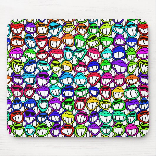 Tapis De Souris Visages souriants cool (Devant)