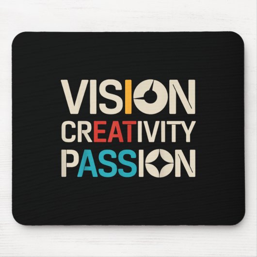 Tapis De Souris Vision Créativité Pion Funny Graphiste Art (Devant)