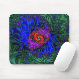 Tapis De Souris Vision du tunnel Arc-en-ciel Fractal Art