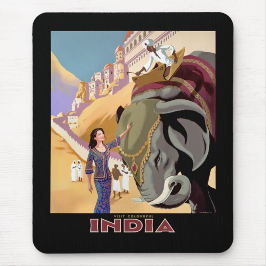 Tapis De Souris Visiter l'Inde colorée (Devant)
