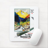 Tapis De Souris Visitez vos parcs nationaux occidentaux lointains (Avec souris)