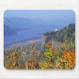 Tapis De Souris Vista House, haut sur Crown Point à l'embouchure