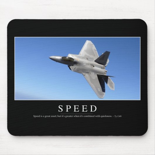 Tapis De Souris Vitesse : Citation Inspirationnelle 2 (Devant)