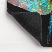 Tapis De Souris Vitrail Libellule Colorée (Coin)