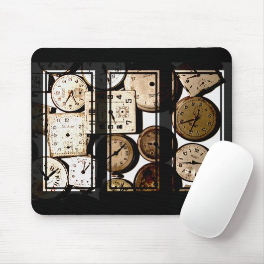 Tapis De Souris Vitre antique Visage Triptyque Mousepad (Avec souris)