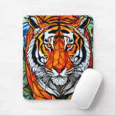 Tapis De Souris Vitreaux de tigre (Avec souris)