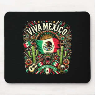 Tapis De Souris Viva Mexique Fête de l'Indépendance Drapeau mexica