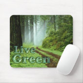 Tapis De Souris Vivant Vert - Forêt (Avec souris)