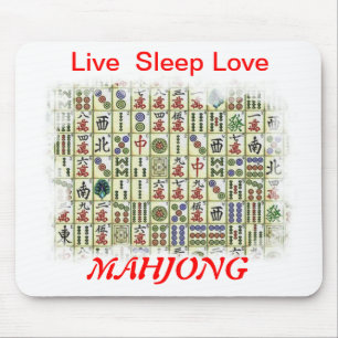Tapis De Souris vivent l'amour de sommeil, Mahjong