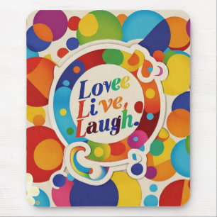 Tapis De Souris "Vivez la vie avec un esprit joyeux"